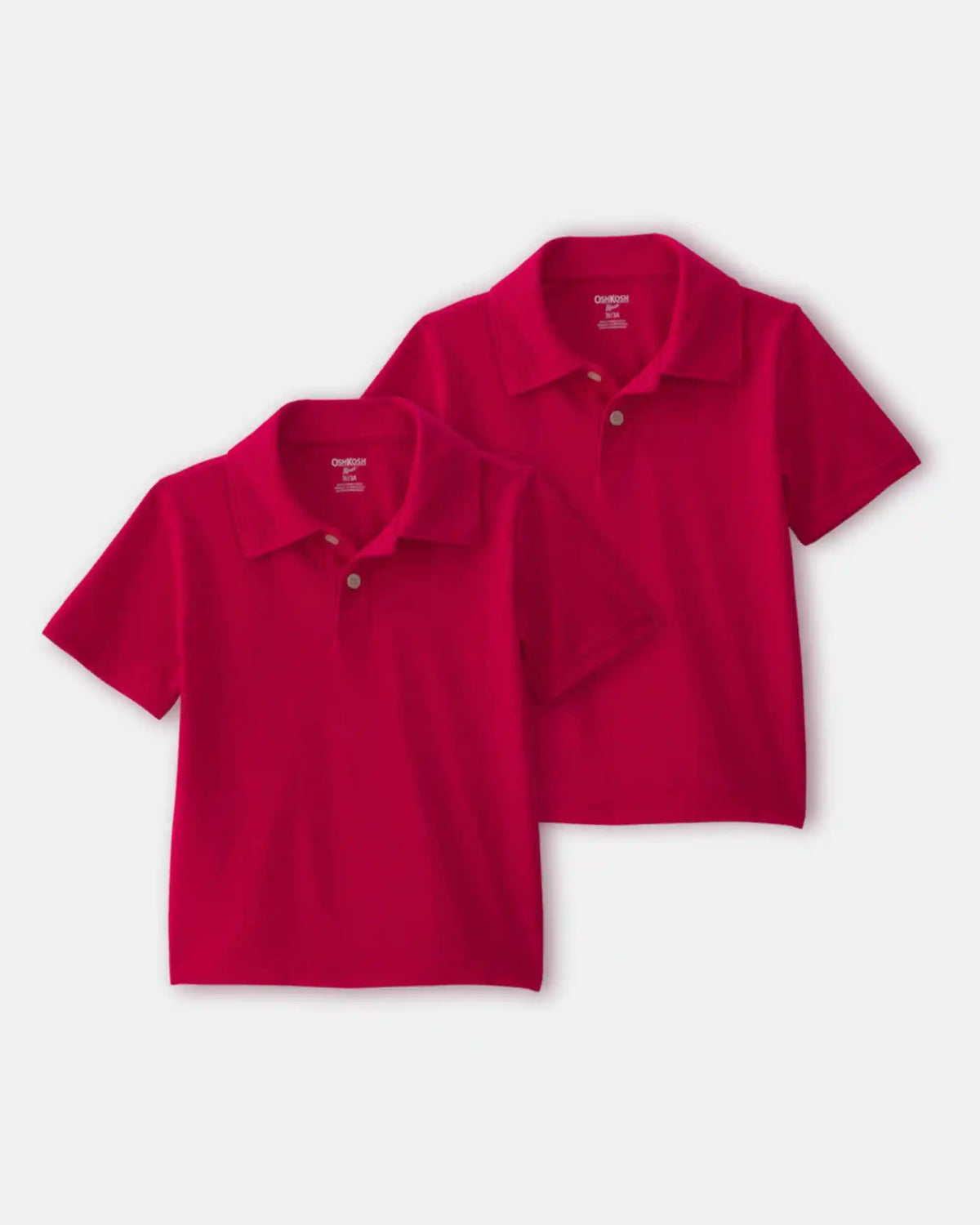 Toddler Boy 2-Pack Uniform Piqué Polo Shirts - Red