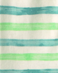 Toddler Boy Cars 100% Cotton 6-Piece Pajama Sets - Green/Cream