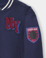 Toddler Boy ©Marvel Spider-Man Fleece Varsity Jacket - Blue