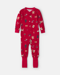Baby 1-Piece Christmas PurelySoft™ Snug Fit Pajama - Red