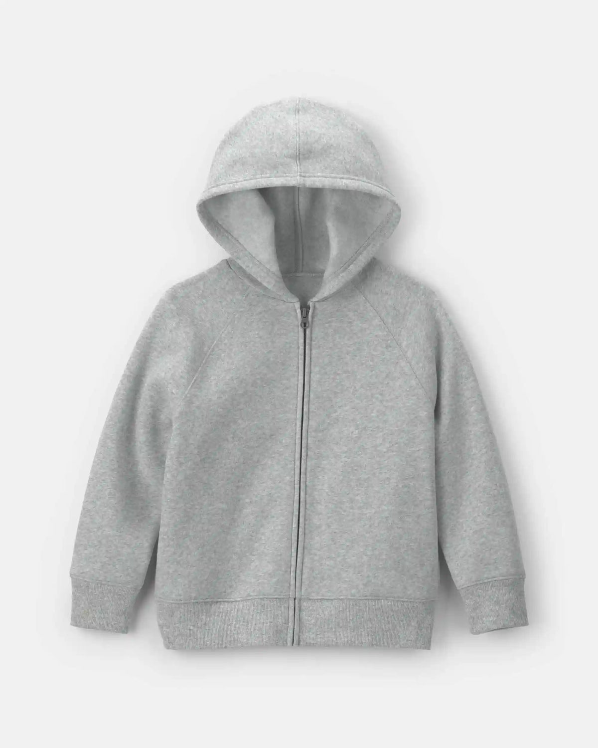 Boys Fleece Zip-Up Hoodie - Grey