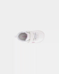 Baby Girl Every Step® First Walker Shimmer Heart Sneakers - White/Pink