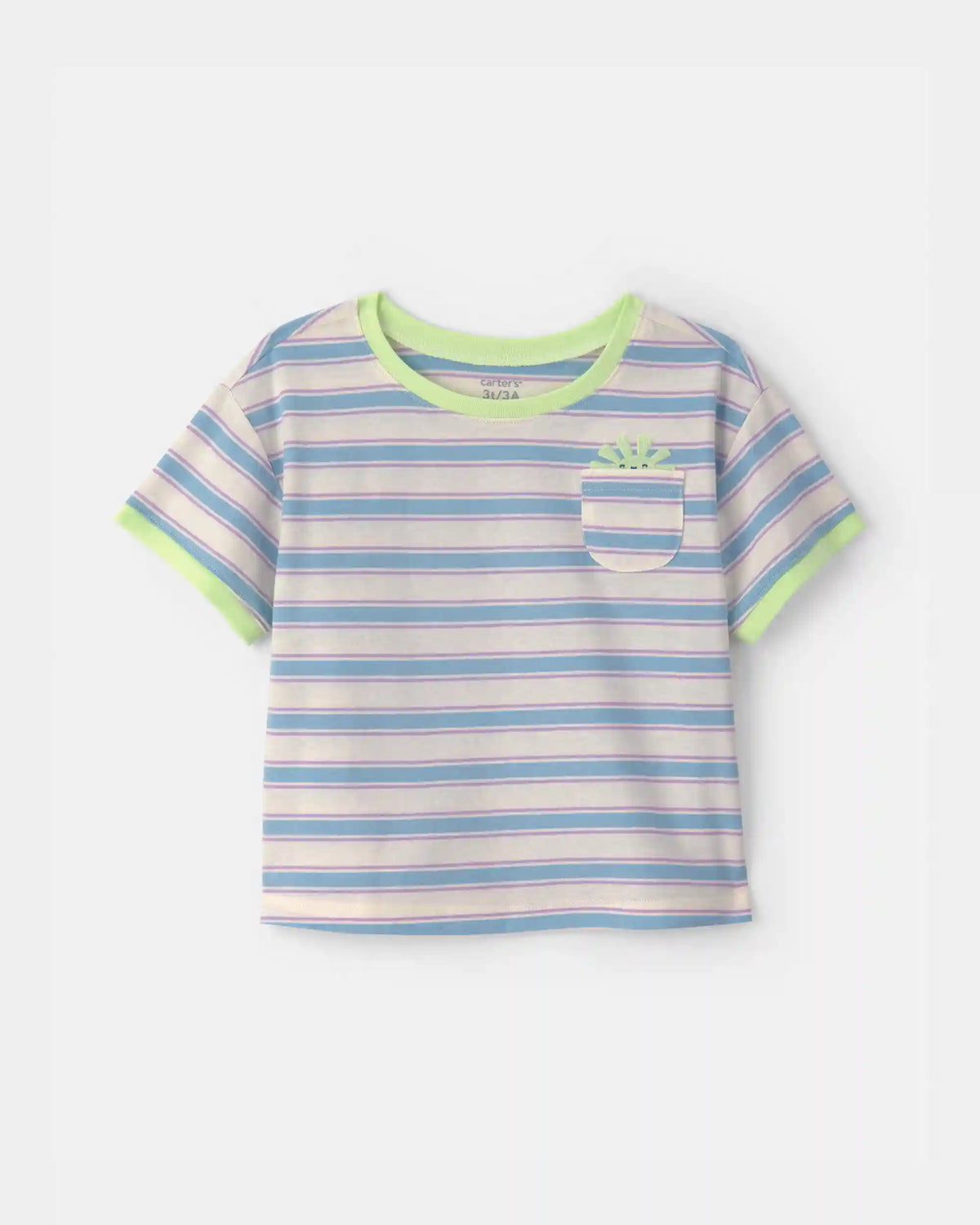 Toddler Girl Striped Short-Sleeve Top - Blue/Ivory