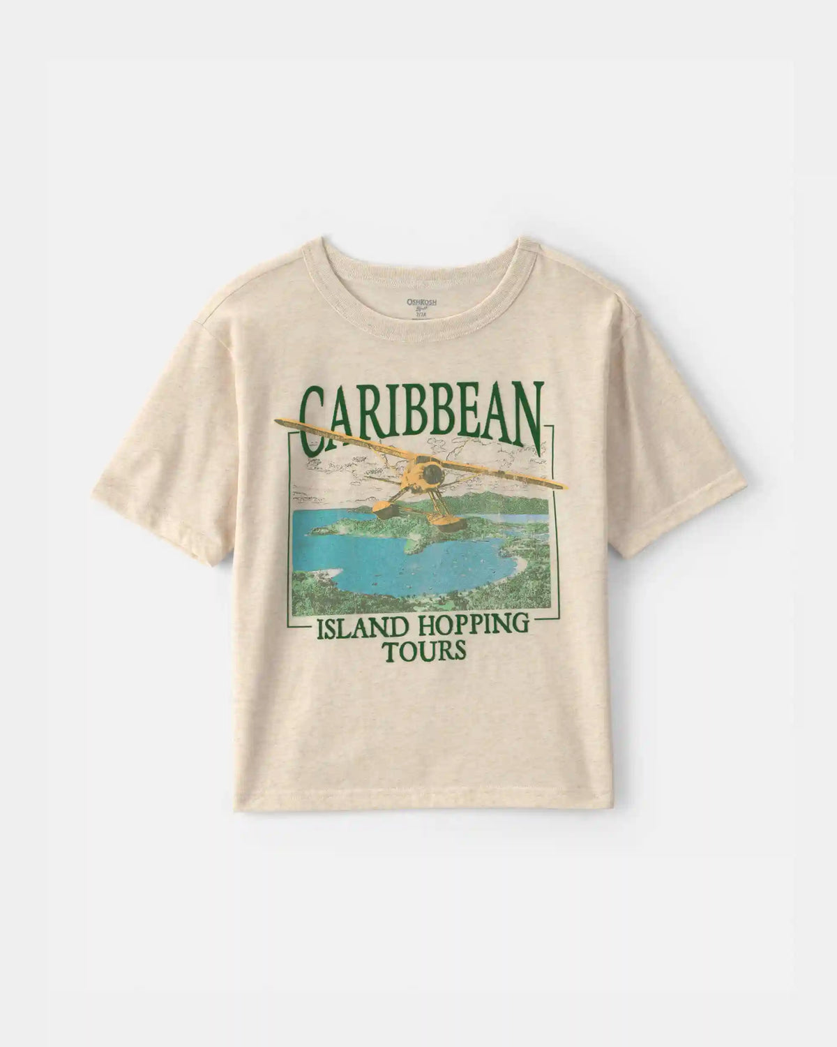 Boys 'Caribbean Island' Graphic Tee - Cream
