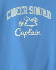Girls 'Cheer Squad Captain' Graphic Tee - Blue