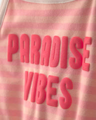 Girls 'Paradise Vibes' French Terry Romper - Coral