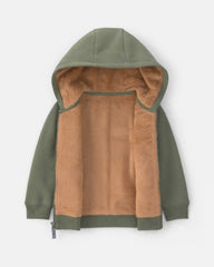 Toddler Boy Fleece Zip-Up Jacket - Green