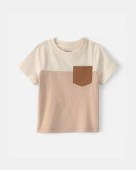 Baby Boy Color Block Short-Sleeve T-Shirt - Tan/Ivory