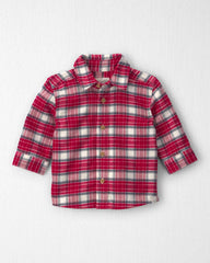 Baby Boy Organic Cotton Flannel Button-Down Shirt