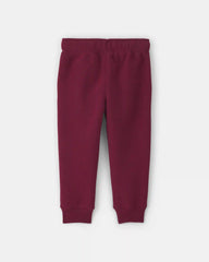 Toddler Boy Fleece Joggers - Burgundy