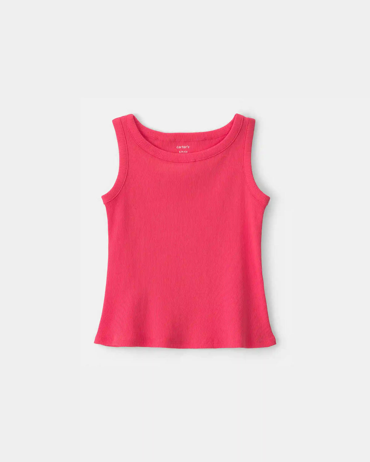 Girls Rib Tank Top - coral