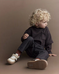 Toddler Boy Canvas Pull-On Pant -  Dark Grey