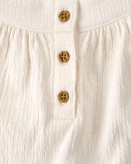 Baby Girl 3-Piece Cheetah Top, Bodysuit & Short Set - Khaki/Ivory
