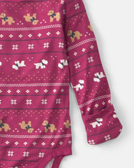 Baby 2-Piece Fair Isle PurelySoft™ Long-Sleeve Bodysuit & Pant Set - Burgundy