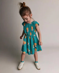Toddler Girl Avenue Twirl™ Dress in Floral Print - Teal