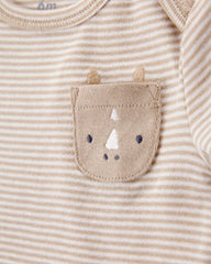 Baby 5-Pack Animals Short-Sleeve Cotton Bodysuits