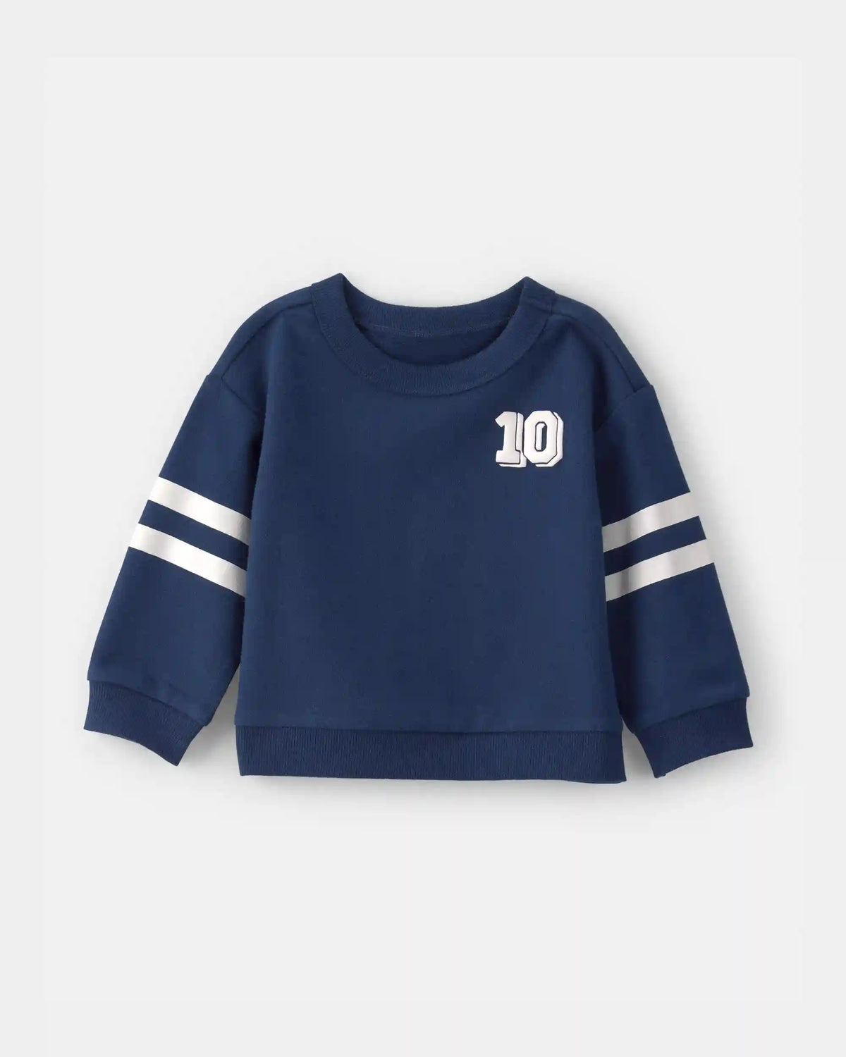 Baby Boy Varsity French Terry Pullover Sweatshirt - Navy Blue