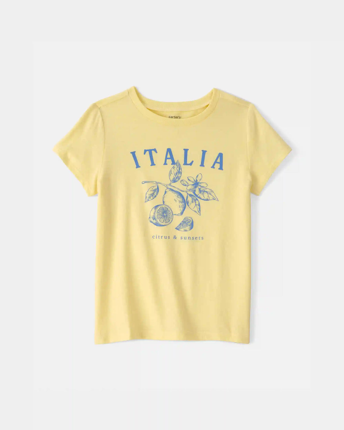 Girls Italia Lemon Graphic Tee - Yellow