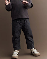 Toddler Boy Canvas Pull-On Pant -  Dark Grey