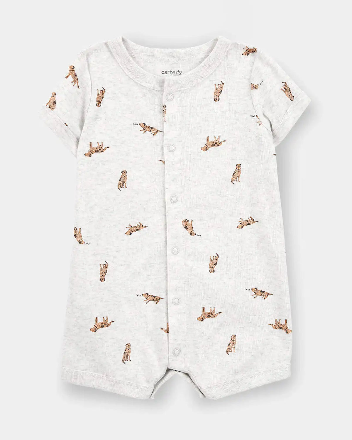 Baby Boy Dog Romper - Grey