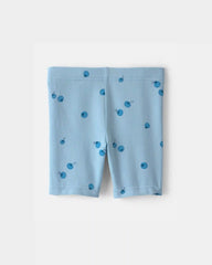 Toddler Girl Blueberry Bike Shorts - Blue