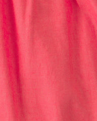 Baby Girl 2-Piece Linen Sleeveless Dress Set - Coral