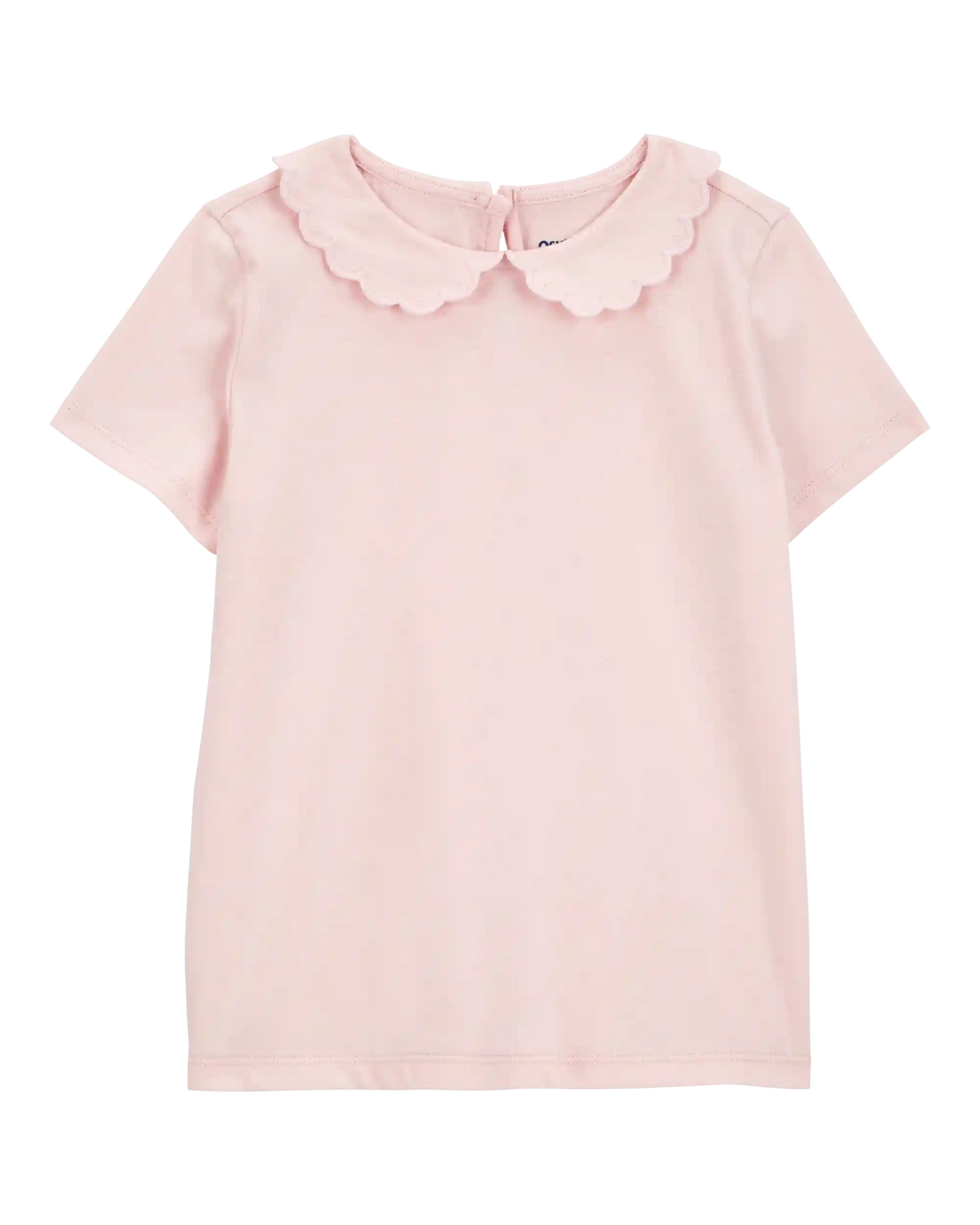 Toddler Scalloped Collar Short-Sleeve Top - Pink
