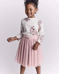 Toddler Girl Avenue Twirl™ Midi Skirt with Tulle - Light Pink