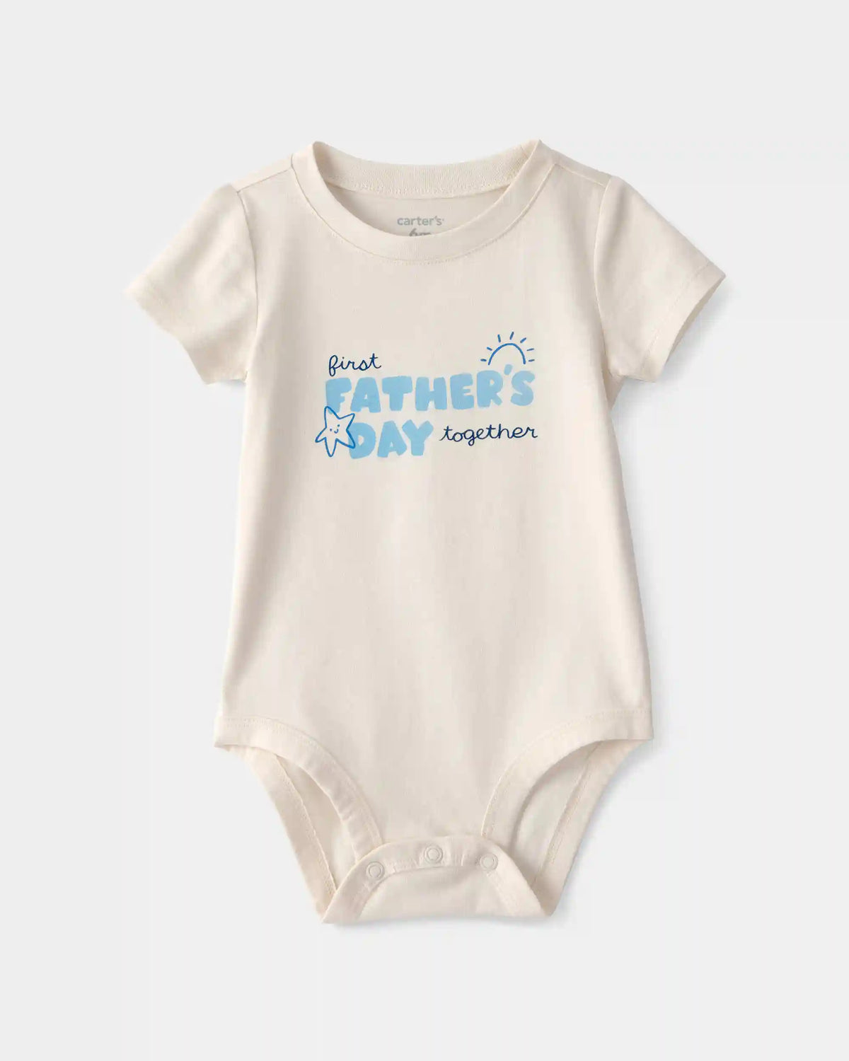 Baby 'Fathers Day' Graphic Bodysuit - Cream
