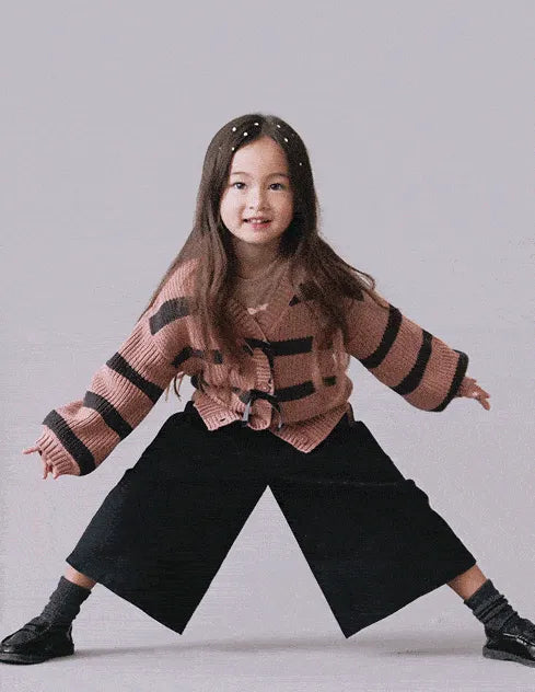 Toddler Girl Wide Leg Pocket Pant - Black