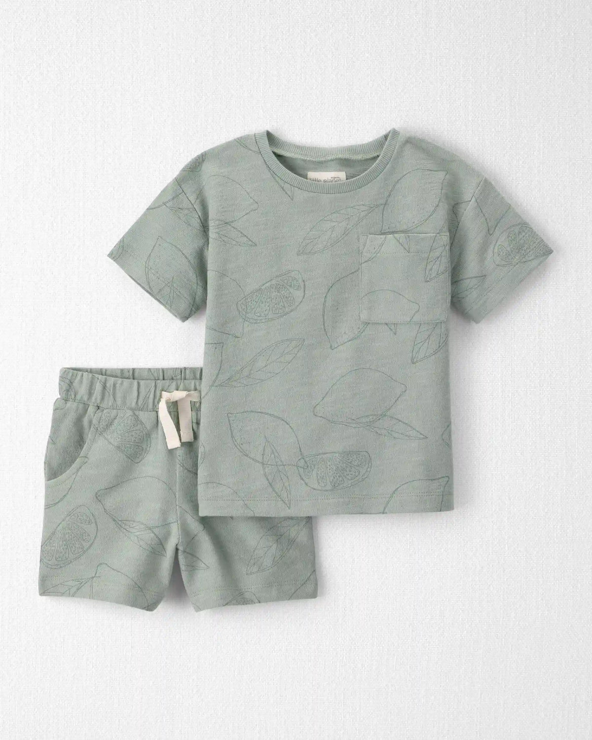 Toddler Boy 2-Piece Top & Short Set Made with Organic Cotton in Sienna Breeze