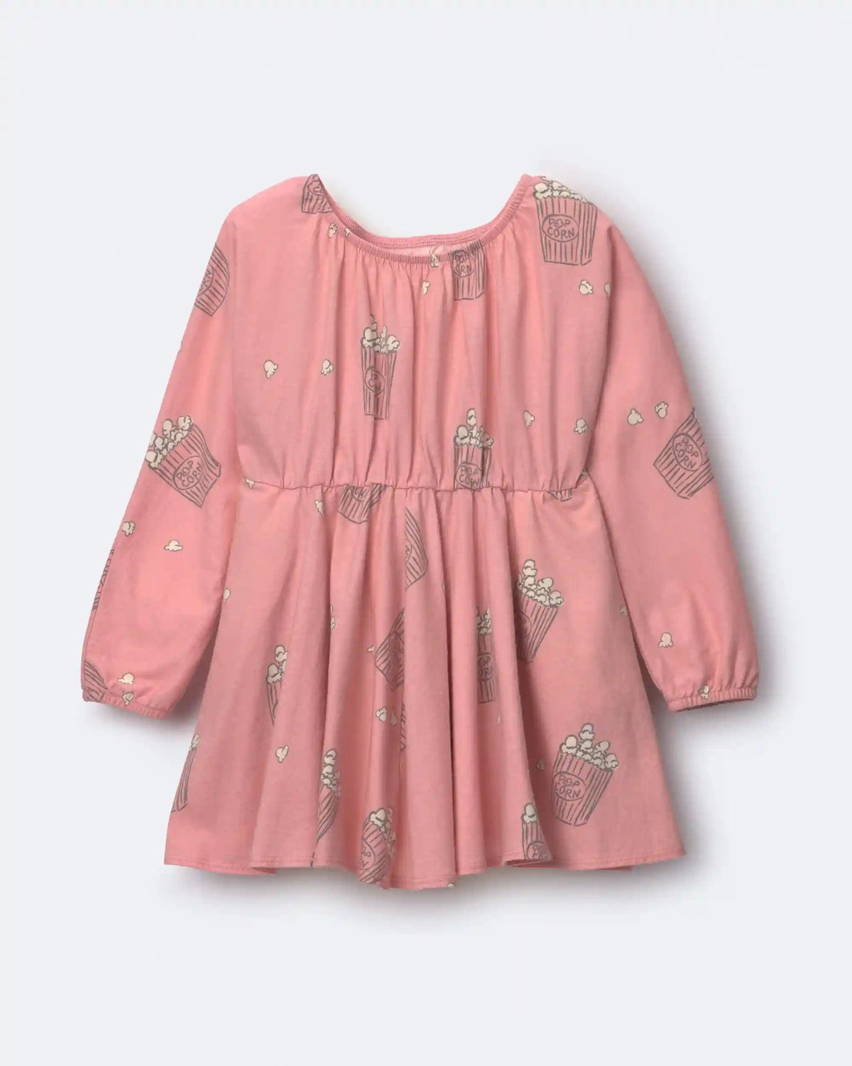 Toddler Girl Avenue Twirl™ Ruffle Dress in Popcorn Print - Light Pink