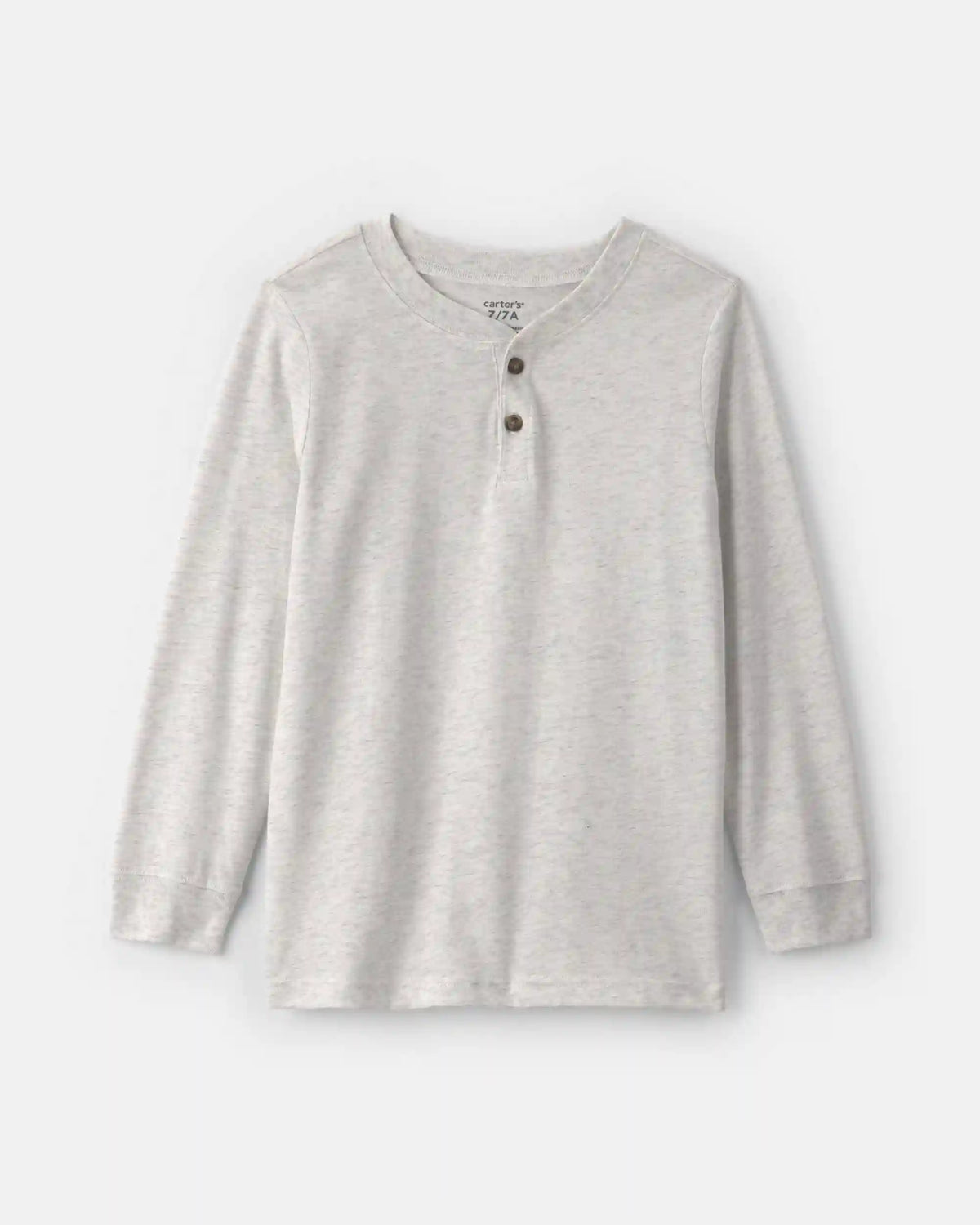 Boys Long-Sleeve Henley T-Shirt - Grey