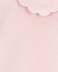 Toddler Scalloped Collar Short-Sleeve Top - Pink