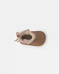 Baby Girl Teddy Fleece Boot - Brown