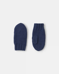 Boys Ribbed Mittens - Navy