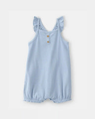 Baby Girl Sleeveless Romper - Blue