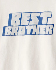 Toddler Boy Best Brother Long-Sleeve Graphic Tee - White
