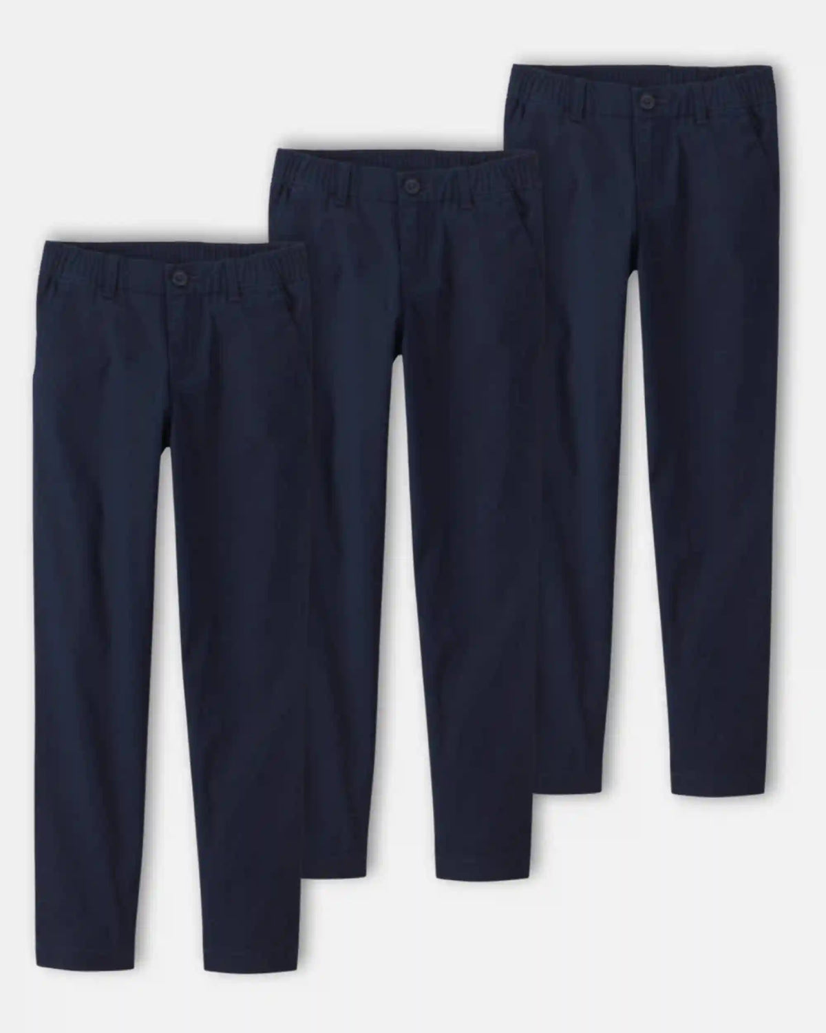 Girls 3-Pack Uniform Skinny Pants - Navy