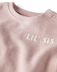 Baby Girl Organic Cotton Lil Sis Bubble