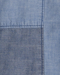 Boys Patchwork Chambray Button-Down Shirt - Blue