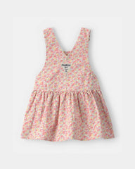 Baby Girl Floral Heart Pocket Skirtall - Pink