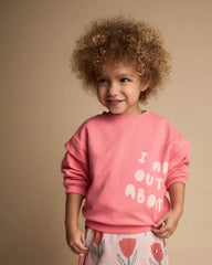 Toddler Girl 'Out & About' Double Layer Pullover Sweatshirt - Pink
