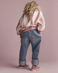 Toddler Cuffed Pant in Denim - Blue