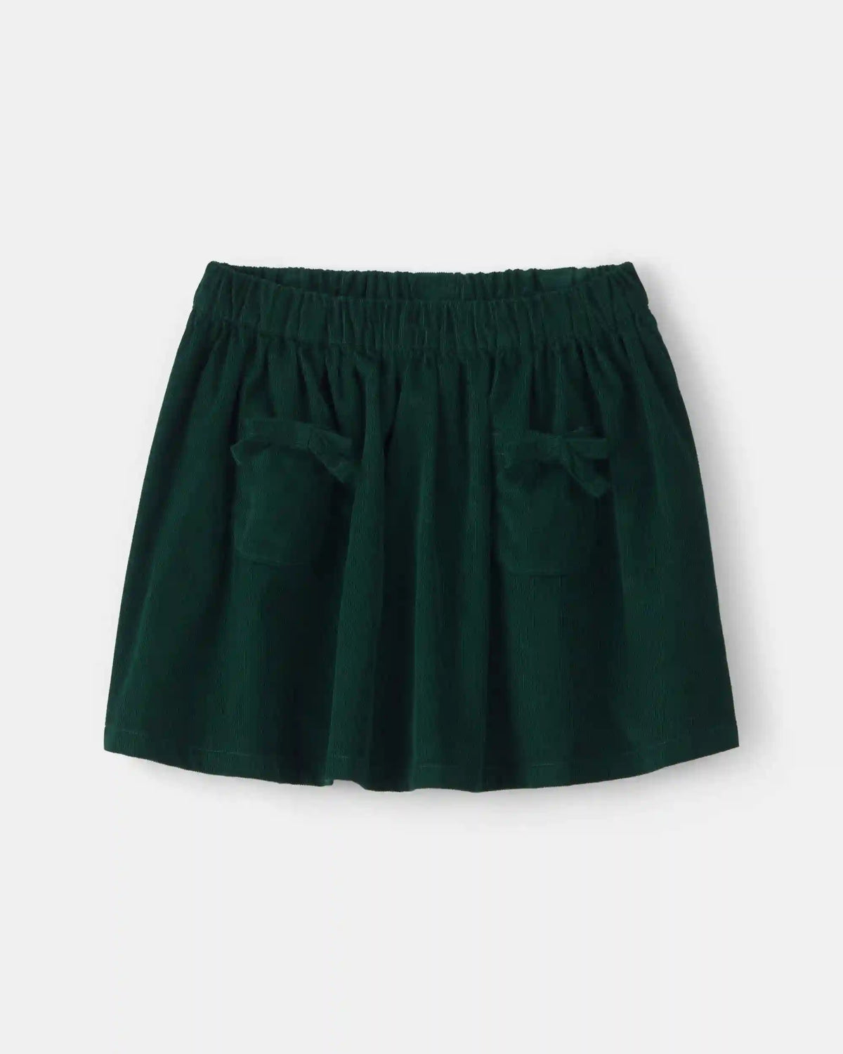 Toddler Girl Bow Corduroy Skort - Green