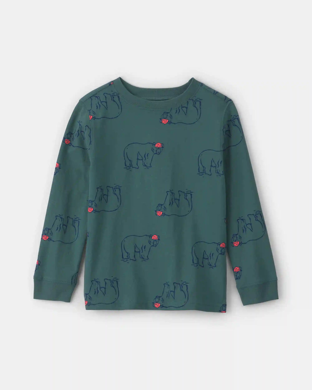 Boys Bear Long-Sleeve T-Shirt - Green