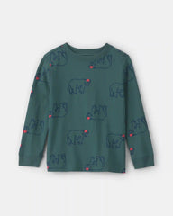 Boys Bear Long-Sleeve T-Shirt - Green