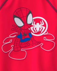 Toddler Boy 2-Piece ©Marvel Spider-ManRashguard & Swim Trunk Set - Red/Black