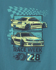 Boys Race Car Graphic Tee - Blue