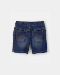 Toddler Boy Denim Drawstring  Shorts - Dark Wash